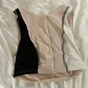 Cropped three tone tank top
